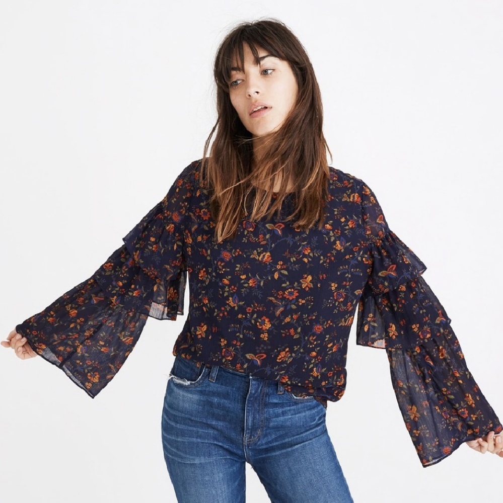 Madewell - Ruffle Sleeve Blouse - Picture 2 of 8